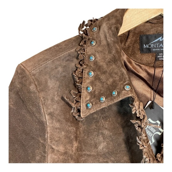 MontanaCo Western Suede Coat in Chocolate Brown NWT - Picture 2 of 6